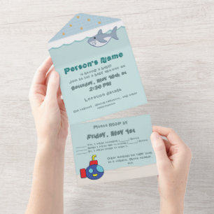 Tout En Un Durée du bain : Invitation tout-en-un