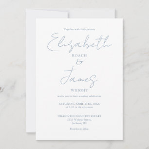 Tout en un Élégant Faire-Part de Mariage Minimalis