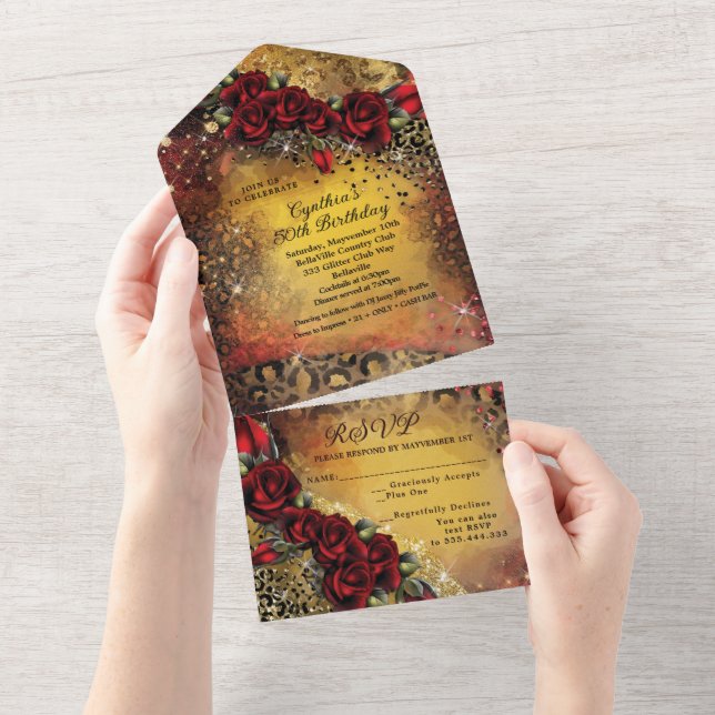 TOUT EN UN Événement Invitation (Déchirure)