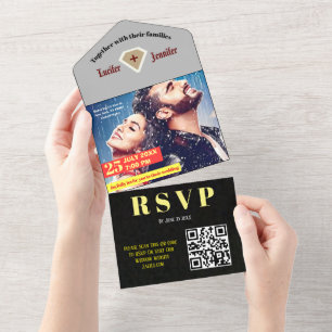 Tout En Un Exquise invitation de mariage : Découvrez notre El