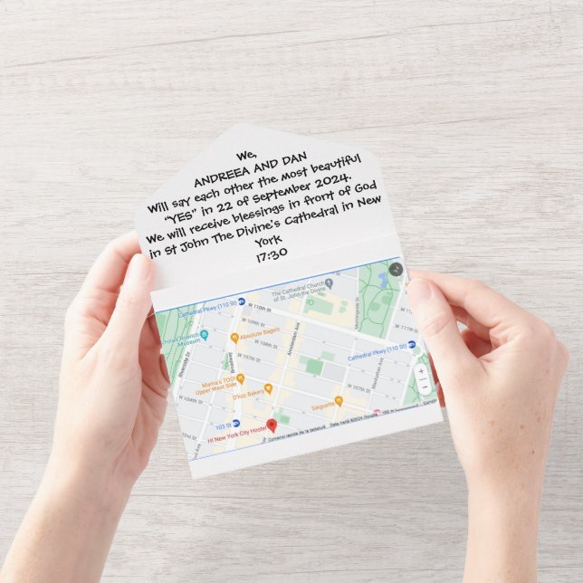 Tout en un Faire-part de mariage (Ouverture)