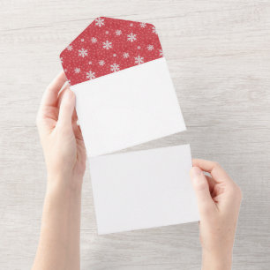 Tout En Un Flocons de neige à la veille de Noël Invitation Se