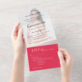 Tout En Un Fond de photo rouge vif Invitation à l'événement R