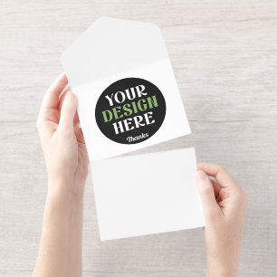 Tout En Un Invitation baiser personnalisé, unique, élégant et minimalist