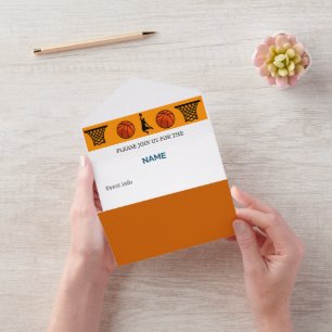Tout En Un INVITATION BASKETBALL personnalisable