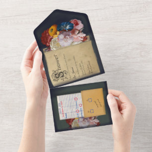 Tout En Un Invitation de la bibliothèque vintage All in One S