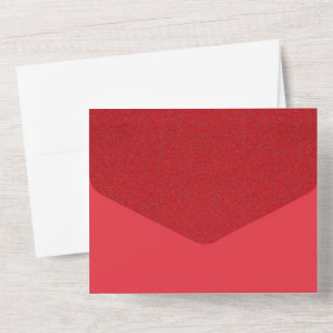 Tout En Un Invitation de mariage plié Noise rouge - personnal