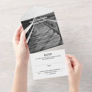 Tout En Un Invitation de réunion de famille Boardwalk avec RS
