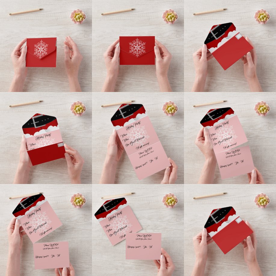 Tout En Un Invitation de vacances tout-en-un & RSVP