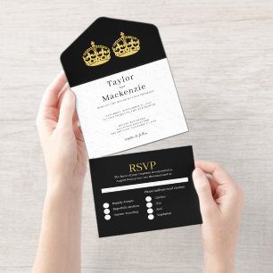 Tout En Un Invitation Deux rois font une paire Mariage gay