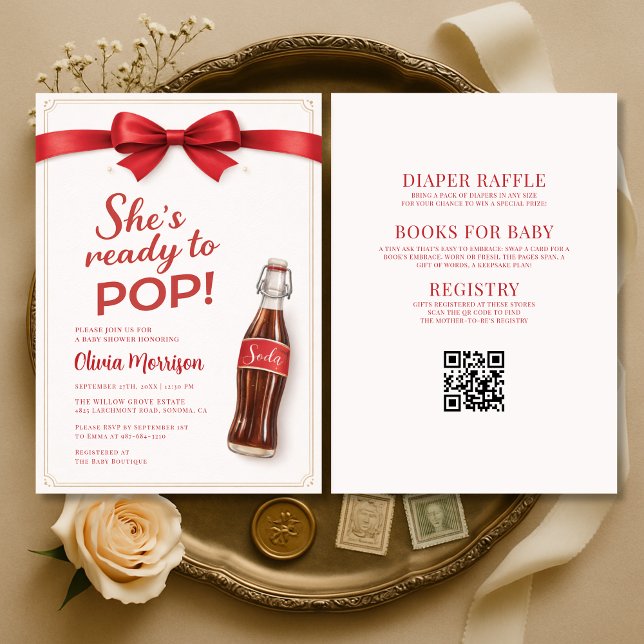 Tout en Un Invitation Fête Bébé Soda Prêt à Explos (Créateur téléchargé)