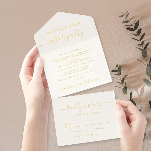 Tout En Un Invitation Heureusement Jamais Après La Crème De Fête Récepti (Créateur téléchargé)