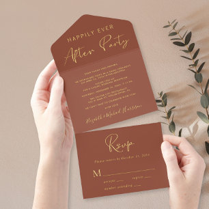 Tout En Un Invitation Heureusement Jamais Après La Réception De Mariage 