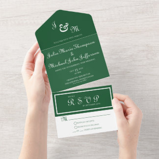 Tout En Un Invitation irlandaise inspirée avec RSVP