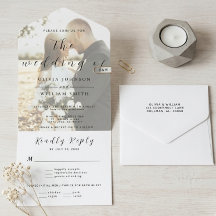 Mariage Photo Élégant Moderne Minimaliste