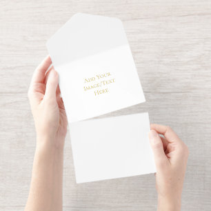 Tout En Un Invitation Modèles de mariage vierges Élégant Personnalisab