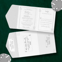 Monogramme Mariage de carte de jeu Real Foil Press