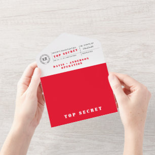 Tout En Un Invitation Spy Agent Secret