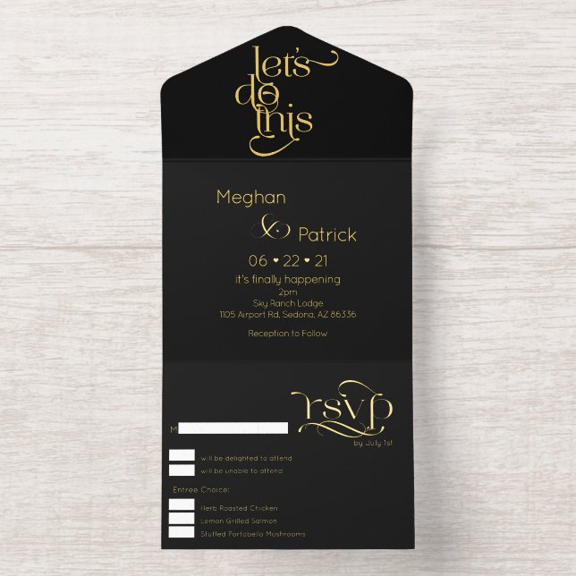 Tout En Un Invitation Texte Moderne Allons-y  (Intérieur)