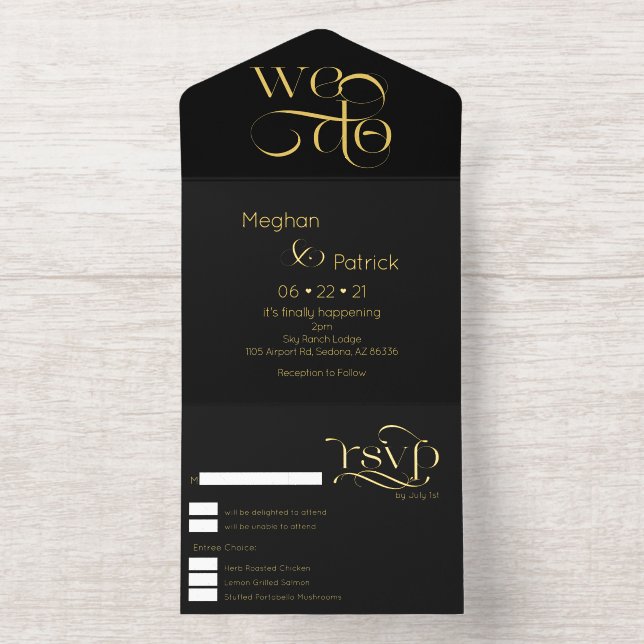 Tout En Un Invitation Texte Moderne Nous Faisons  (Intérieur)