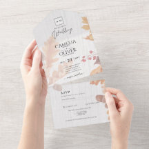 LeahG Terracotta Automne part Mariage Invitation