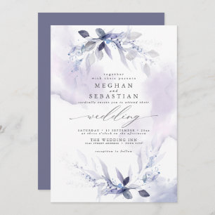 TOUT en un Mariage Aquarelle Plum Invitation