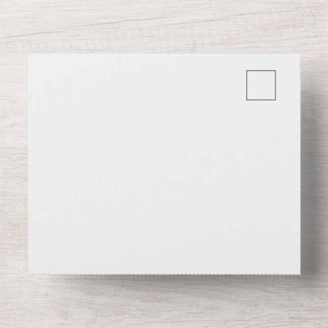 Tout En Un mariage simple blanc dans une seule invitation (Recto)