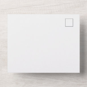 Tout En Un mariage simple blanc dans une seule invitation