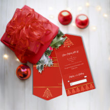 Red Noel All in One Christmas Event Invitation