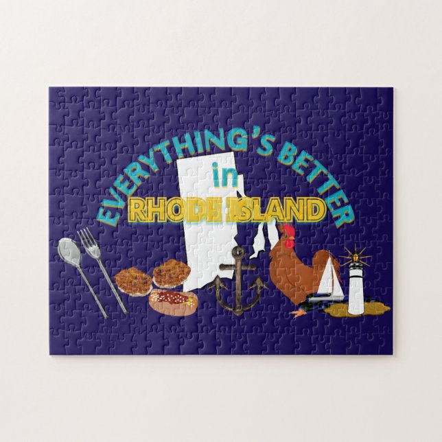 Tout est meilleur dans le puzzle d'Île de Rhode (Horizontal)