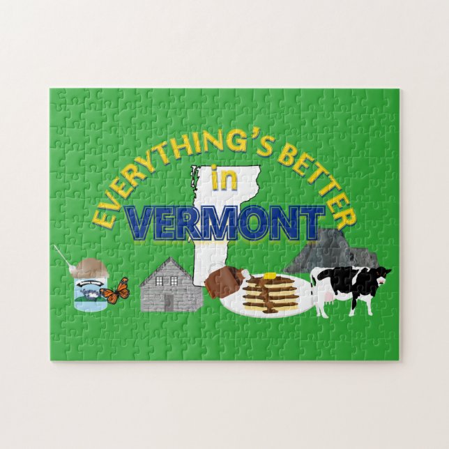 Tout est meilleur dans le puzzle du Vermont (Horizontal)