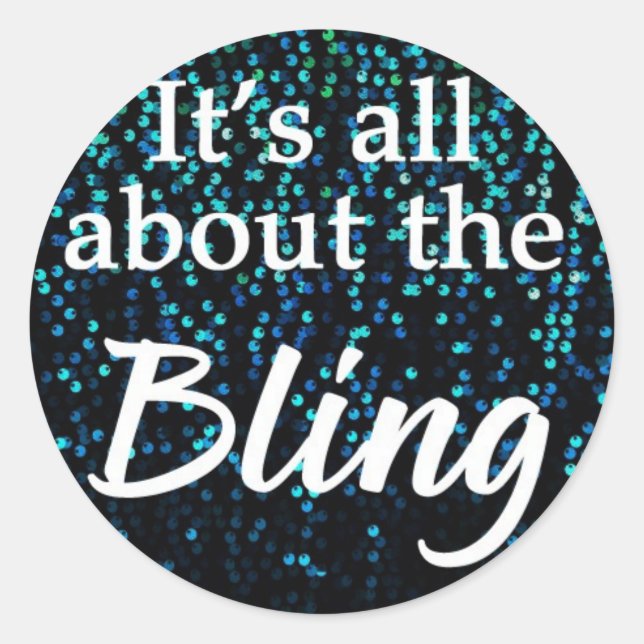 Tout est sur la Bling, Turquoise, Stickers / Seals (Devant)