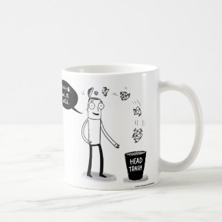 Tout est tasse anonyme de logo de déchets de tête