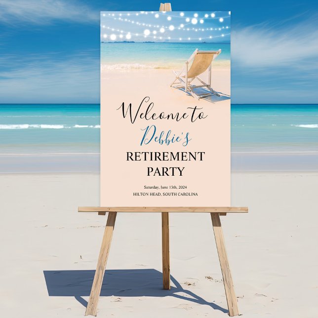 TOUT ÉVÉNEMENT - Affiche de bienvenue de plage (Créateur téléchargé)