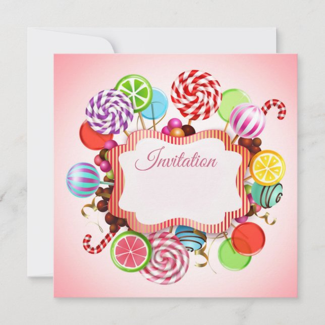 Tout événement Candy Invitation (Devant)
