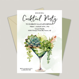 TOUT ÉVÉNEMENT - Cocktail Green Invitation