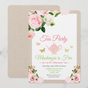 TOUT ÉVÉNEMENT - Floral Tea Party Invitation