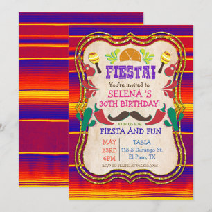 TOUT ÉVÉNEMENT - Invitation à une fête mexicaine F