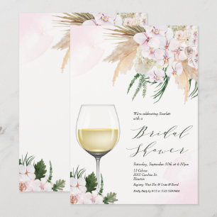 TOUT ÉVÉNEMENT - Invitation Florale Verre à Vin