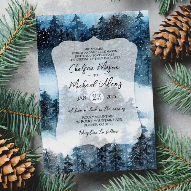 TOUT ÉVÉNEMENT - Invitation Forêt d'Hiver (Créateur téléchargé)