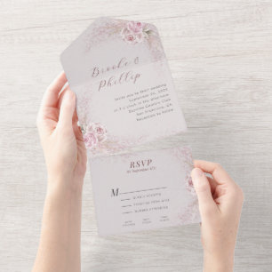 Tout flou en un seul Faire-part de mariage RSVP
