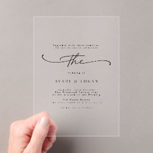 Tout Invitation d'événement   Mariage minimaliste 
