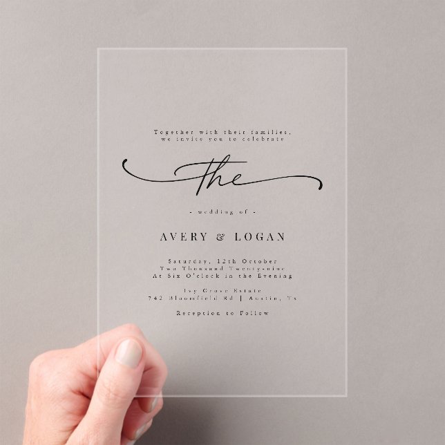 Tout Invitation d'événement | Mariage minimaliste  (In situ (ordinateur de poche))
