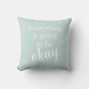 Tout ira bien Pale Aqua Coussin