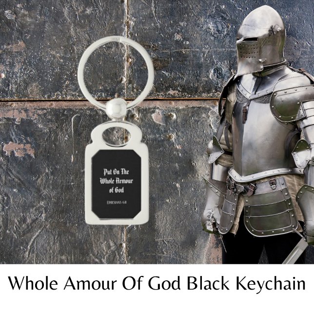 Tout l'Amour de Dieu Porte-Clés de Verset de la Bi (Whole Amour Of God Black Keychain)