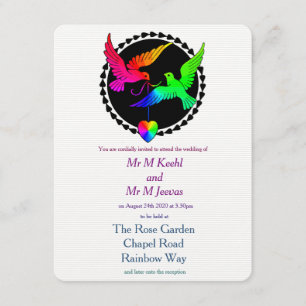 Tout le Faire-part de mariage Rainbow Gay