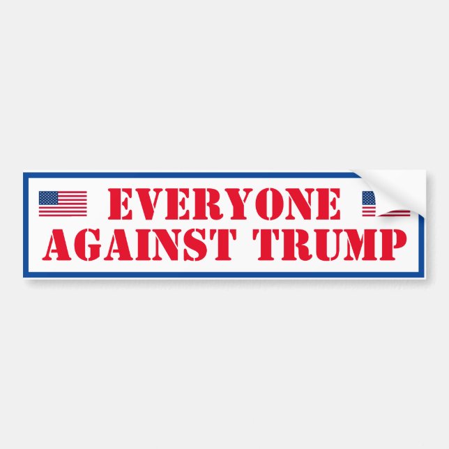 Tout le monde contre Trump Bumper Sticker (Devant)