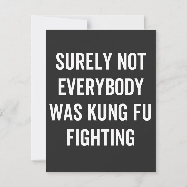 Tout Le Monde N'Était Certainement Pas Kung Fu En  (Devant)