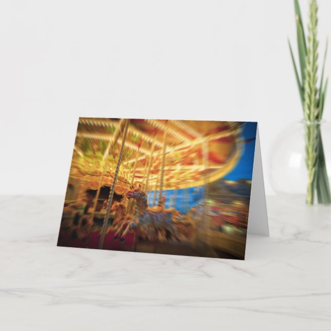 Tout Le Plaisir De La Carte De Voeux Carrousel Fai (Devant)