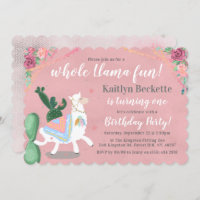 Tout Le Plaisir Llama ! Invitation de fête d'anniv
